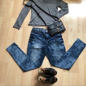 Blue spice high-waisted skinny jeans